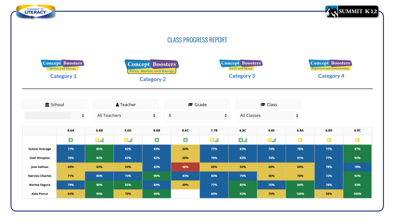 Progress monitoring report