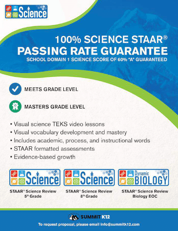 science biology guarantee summit k12 texas